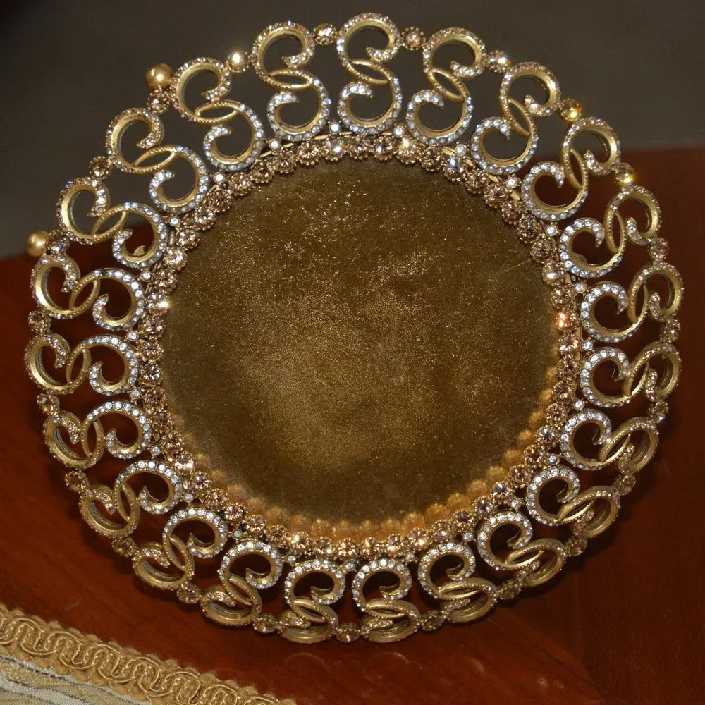 RARE JAY STRONGWATER FALL AUTUMN KARYSS PAISLEY JUNGLE GOLD CRYSTAL ENAMEL FRAME